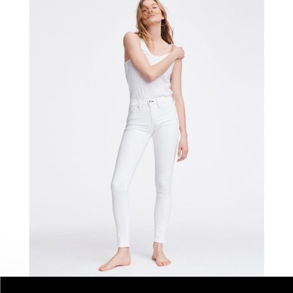 NWT Womens Rag & Bone White Denim Skinny Jeans sz 25 - Picture 5 of 12